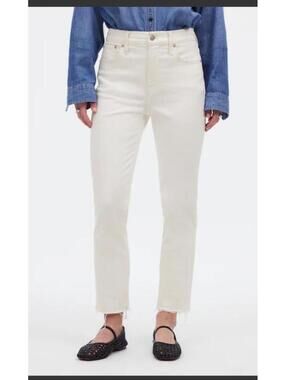 NWOT Madewell The Perfect Vintage Jean White High-Rise Straight Leg Jeans 27